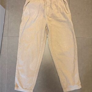 Zara Men's Light Beige Corduroy Trousers